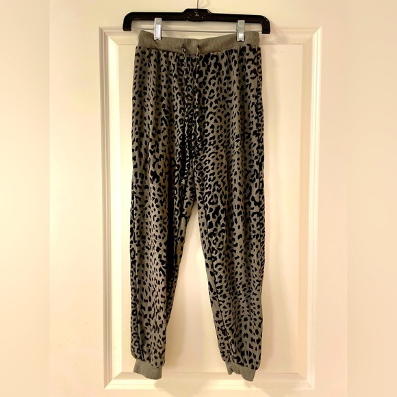 Chaser Green and Black Leopard Joggers - Picture 3 of 5